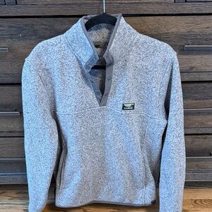 L.L. Bean Men's Heather Gray Zip Up Sweater